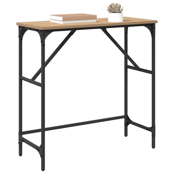 vidaXL Table console Chêne artisanal 75 x 32 x 75 cm Bois d'ingénierie