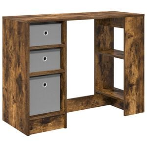 vidaXL Bureau Ch&ecirc;ne fum&eacute; 100 x 40 x 75 cm Bois d'ing&eacute;nierie