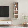 vidaXL Meubles TV 2 pcs Blanc 30,5x30x60 cm Bois d’ingénierie