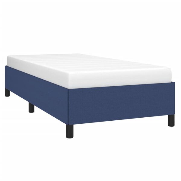 vidaXL Cadre de lit sans matelas bleu 90x200 cm tissu