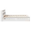 vidaXL Lit biblioth&egrave;que sans matelas blanc 120x200 cm bois pin massif