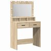 vidaXL Table de Toilette Ch&ecirc;ne Sonoma 79 x 41 x 135 cm