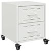 vidaXL Table de chevet blanc 36x39x43,5 cm acier