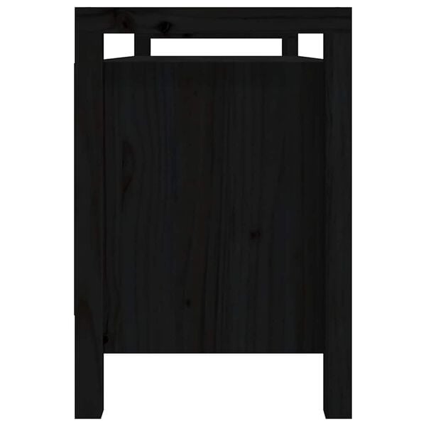 vidaXL Banc d'entr&eacute;e Noir 110x40x60 cm Bois de pin massif