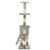 vidaXL Arbre &agrave; chat avec griffoirs en sisal 138 cm Gris