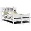 vidaXL Cadre de lit sans matelas blanc 160x200 cm bois de pin massif