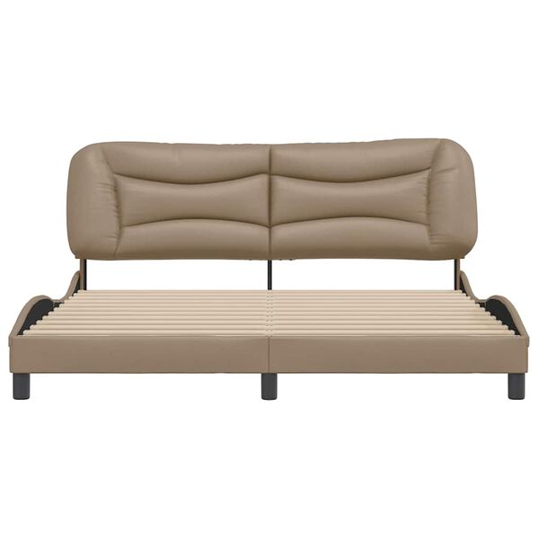 vidaXL Cadre de lit sans matelas Hvar cappuccino 180x200 cm similicuir