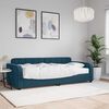 vidaXL Lit de jour avec matelas bleu 90x200 cm velours