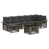 vidaXL Ensemble de canap&eacute; de jardin 8 pc Gris et Gris fonc&eacute; polyrotin