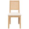 vidaXL Chaises à manger coussins 2 pcs bois massif caoutchouc