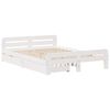 vidaXL Cadre de lit sans matelas blanc 140x200 cm bois de pin massif