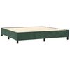 vidaXL Sommier &agrave; lattes de lit et matelas Vert fonc&eacute; 200x200cm Velours