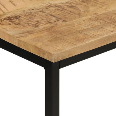 vidaXL Table console 110x30x75 cm bois de manguier massif brut et fer