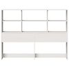 vidaXL T&ecirc;te de lit avec rangement blanc 160 cm bois massif de pin