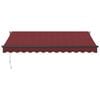 vidaXL Auvent r&eacute;tractable automatique bordeaux 350x250 cm