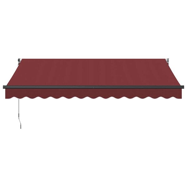 vidaXL Auvent r&eacute;tractable automatique bordeaux 350x250 cm