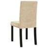vidaXL Chaises &agrave; manger lot de 2 cr&egrave;me velours