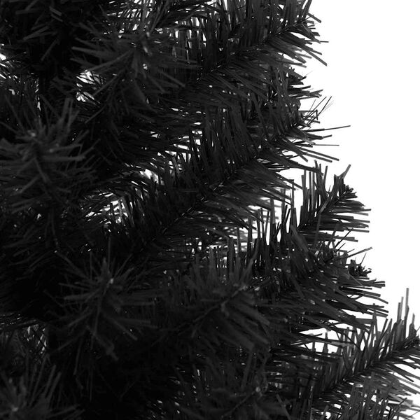 vidaXL Sapin de No&euml;l artificiel avec support noir 120 cm PVC