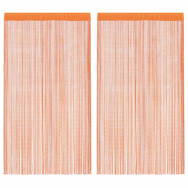 vidaXL Rideau en fils 2 pcs 140 x 250 cm orange