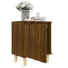 vidaXL Tables de chevet pieds en bois 2 pcs Ch&ecirc;ne marron 40x30x50 cm