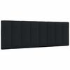 vidaXL Cadre de lit sans matelas Hanko noir 140x190 cm tissu