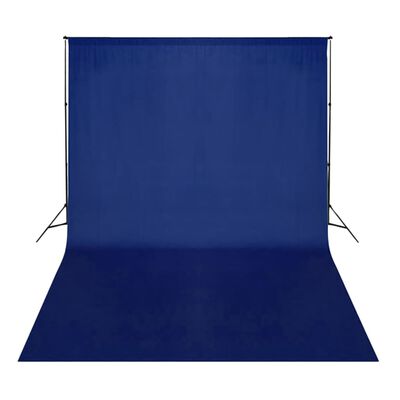 vidaXL Toile de fond Coton Bleu 500x300 cm Incrustation