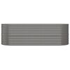 vidaXL Lit surélevé de jardin Acier galvanisé 224x80x68 cm gris