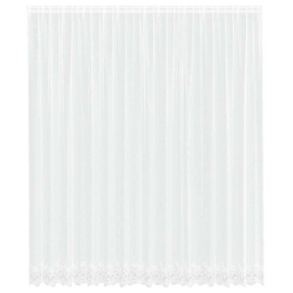 vidaXL Rideau en Dentelle Floral Blanc 260 x 400 cm Polyester