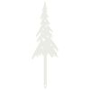 vidaXL Piquet de jardin 20 x 6 cm Acier Blanc