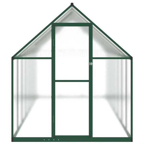 vidaXL Serre avec cadre de base vert 445x169x195 cm aluminium