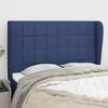 vidaXL T&ecirc;te de lit avec oreilles Bleu 147x23x118/128 cm Tissu