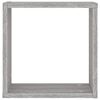 vidaXL &Eacute;tag&egrave;res cube murales 4 pcs sonoma gris 30x15x30 cm