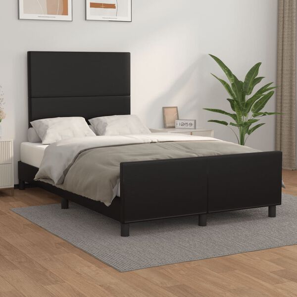 vidaXL Cadre de lit sans matelas noir 120x190 cm similicuir