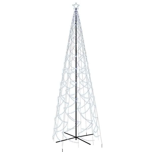vidaXL Arbre de No&euml;l c&ocirc;ne 1400 LED Blanc froid 160x500 cm