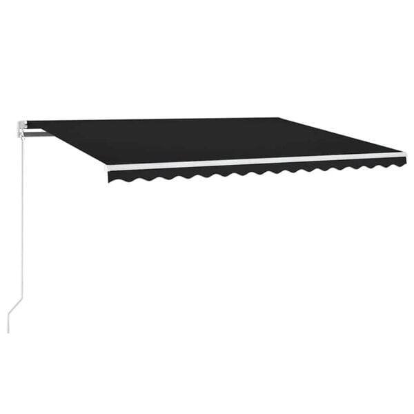 vidaXL Auvent automatique et capteur de vent/LED 450x300 cm Anthracite