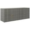 vidaXL Armoire de rangement jardin Gris 198x55,5x80 cm Résine tressée