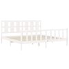 vidaXL Cadre de lit sans matelas blanc 200x200 cm bois massif de pin