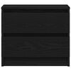 vidaXL Cabinet de chevet 2 pcs Ch&ecirc;ne noir 50 x 40 x 43,5 cm