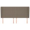 vidaXL T&ecirc;te de lit avec oreilles Taupe 183x23x118/128 cm Tissu