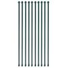 vidaXL Poteau de jardin 10 pcs 1 m M&eacute;tal Vert