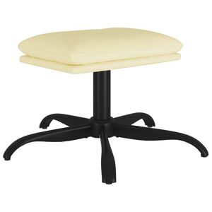 vidaXL Repose-pied Cr&egrave;me 60x60x36 cm Similicuir