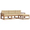 vidaXL Ensemble de canap&eacute;s d'ext&eacute;rieur 4 pcs Naturel et Beige