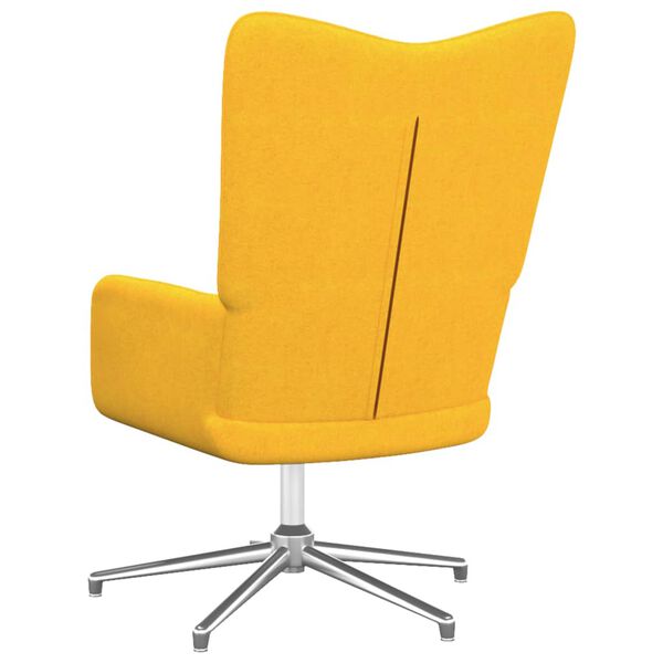 vidaXL Chaise de relaxation Jaune moutarde Tissu