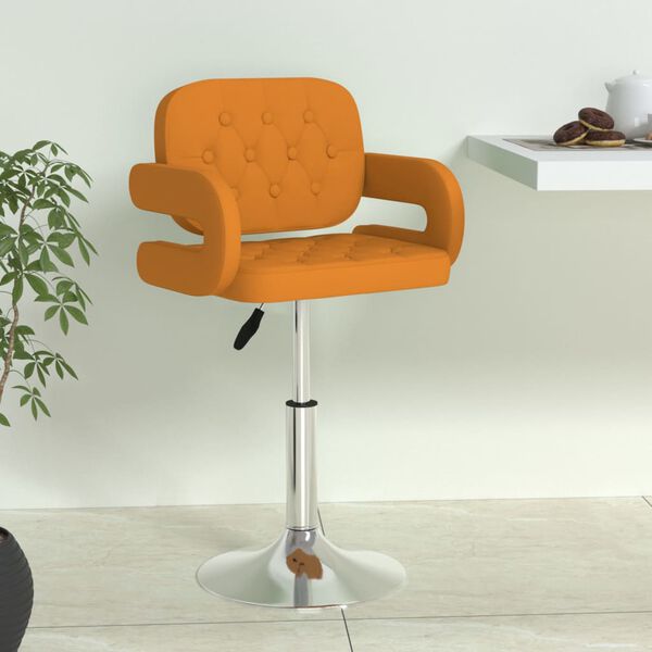 vidaXL Tabouret de bar orange similicuir