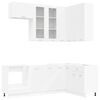 vidaXL Unit&eacute; de cuisine LYON 8 pc Blanc Bois d'ing&eacute;nierie