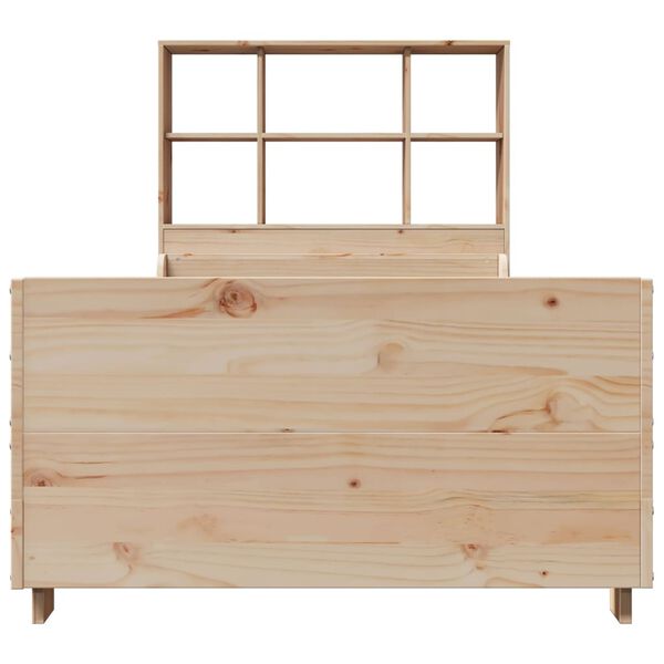 vidaXL Lit biblioth&egrave;que sans matelas 90x200 cm bois massif