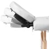 vidaXL Table de massage pliable Blanc crème 4 zones avec cadre en bois