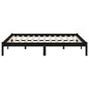 vidaXL Cadre de lit sans matelas noir 150x200 cm bois massif