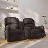 vidaXL Fauteuil inclinable et porte-gobelets 2 places noir similicuir
