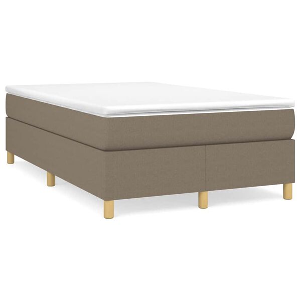 vidaXL Sommier &agrave; lattes de lit avec matelas taupe 120x190 cm tissu